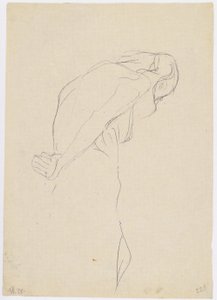 Bent Naked Old Man Facing Right